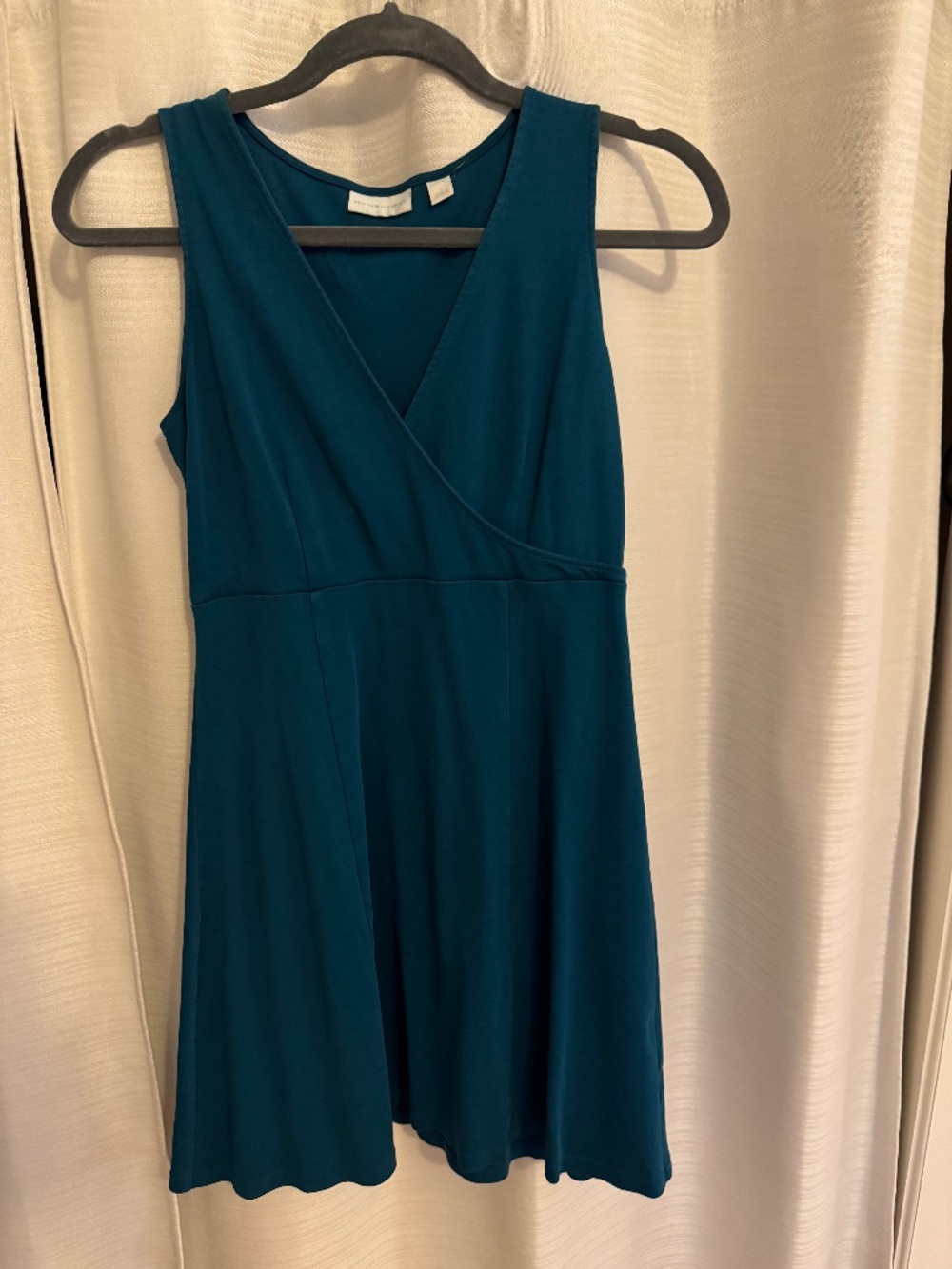 Blue surplus mini dress